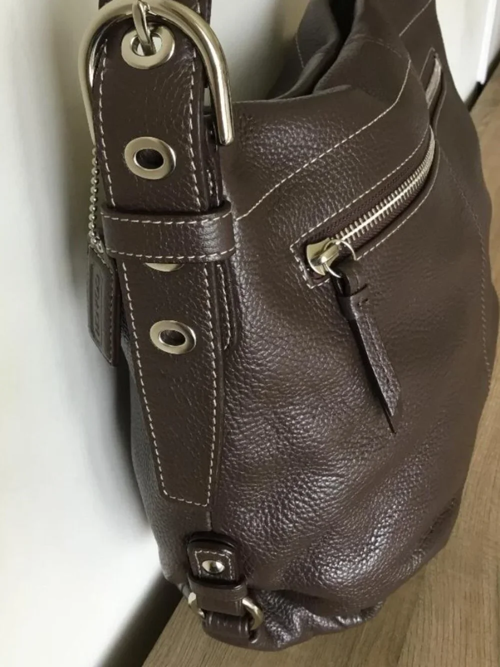 Coach Mahogany Pebbled Leather Convertible Shoulder Bag SoHo Model NWT & Dustbag